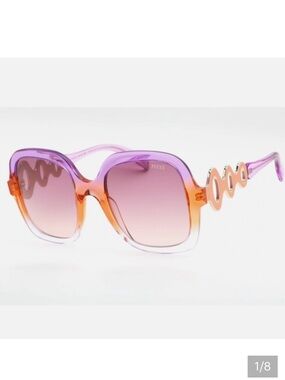 Emilio Pucci Purple and Orange Gradient Oversized Sunglasses